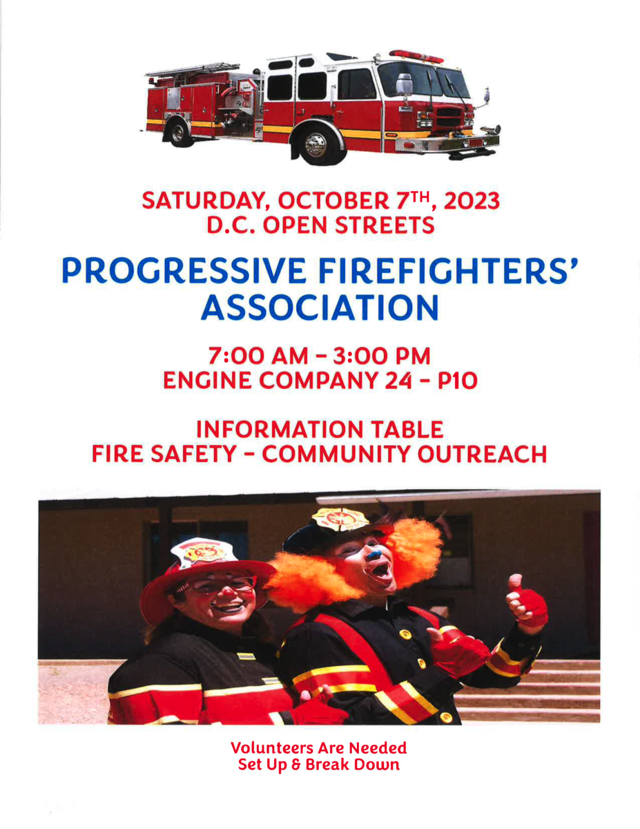 D.C. Open Streets Information Table | PFFADC